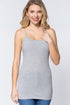 Active Basic Cotton Camisole Light Heather Grey