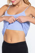 Active Basic Cotton Camisole Ocean Blue Front