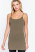 Active Basic Cotton Camisole Olive Green