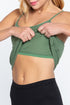 Active Basic Cotton Camisole Palm Leaf Front