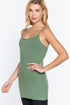 Active Basic Cotton Camisole Palm Leaf Side