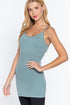 Active Basic Cotton Camisole Silver Sage Side