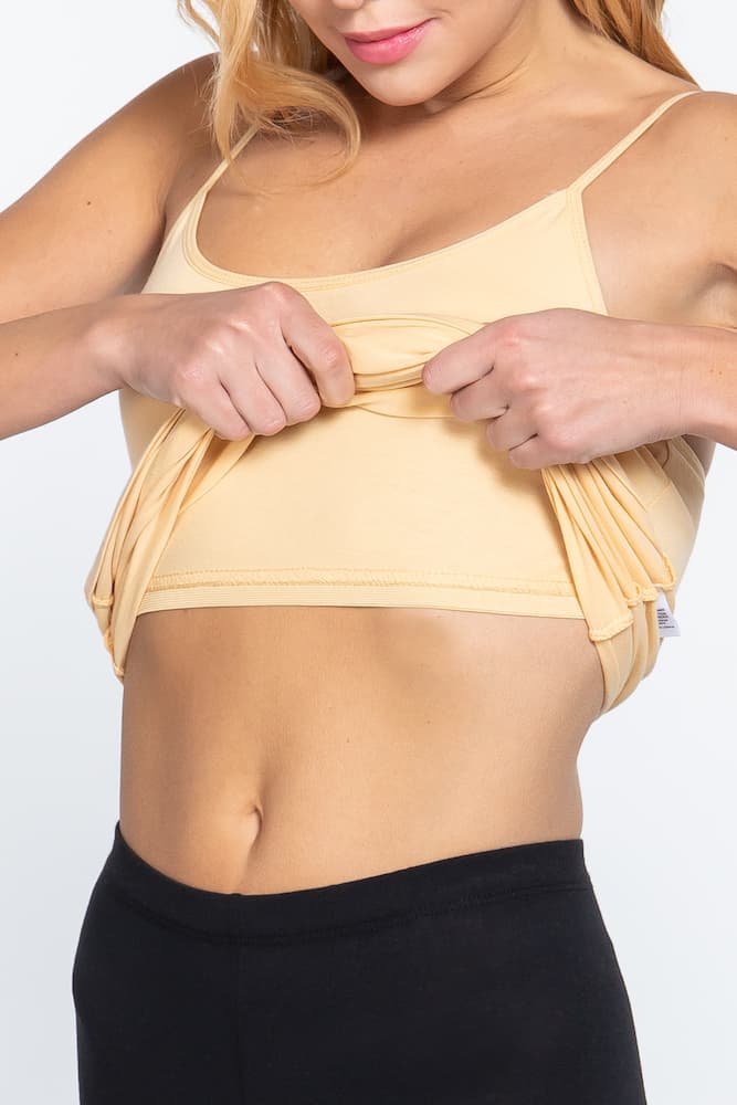 Active Basic Cotton Camisole Vanilla Cake Bra