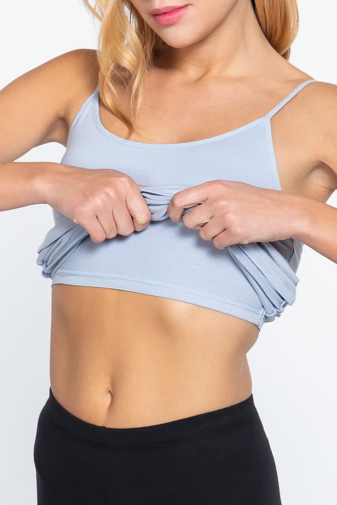 Active Basic Cotton Camisole Water Blue