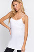 Active Basic Cotton Camisole White Front