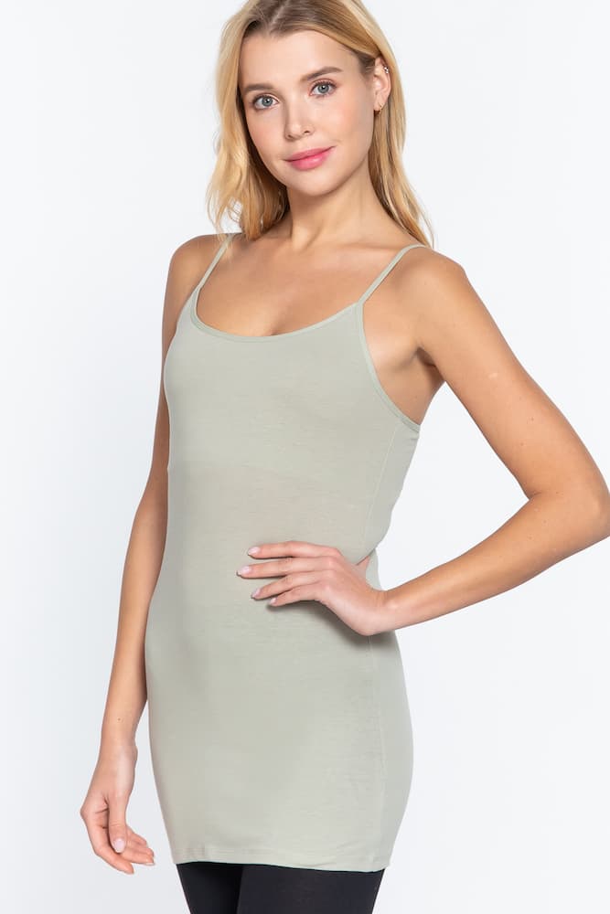 Active Basic Cotton Camisole celadon green Side