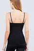 Active Basic Cropped Camisole Black Model Back
