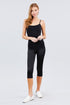 Active Basic Cropped Camisole Black Model Front