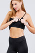 Active Basic Cropped Camisole Black Model Side