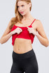Active Basic Cropped Camisole Bold Red Bra