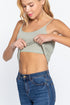Active Basic Cropped Camisole Celadon Front