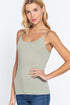 Active Basic Cropped Camisole Celadon Side