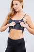 Active Basic Cropped Camisole Charcoal Grey Front