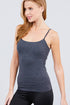 Active Basic Cropped Camisole Charcoal Grey