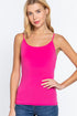 Active Basic Cropped Camisole Fuchsia