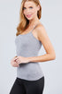 Active Basic Cropped Camisole Heather Grey