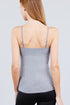 Active Basic Cropped Camisole Heather Grey Back