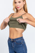 Active Basic Cropped Camisole Olive Green Bra