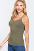 Active Basic Cropped Camisole Olive Green Front