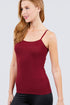 Active Basic Cropped Camisole Ruby Front