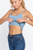 Active Basic Cropped Camisole Satin Blue