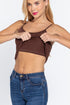 Active Basic Cropped Camisole Sepia Front