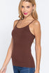 Active Basic Cropped Camisole Sepia Model