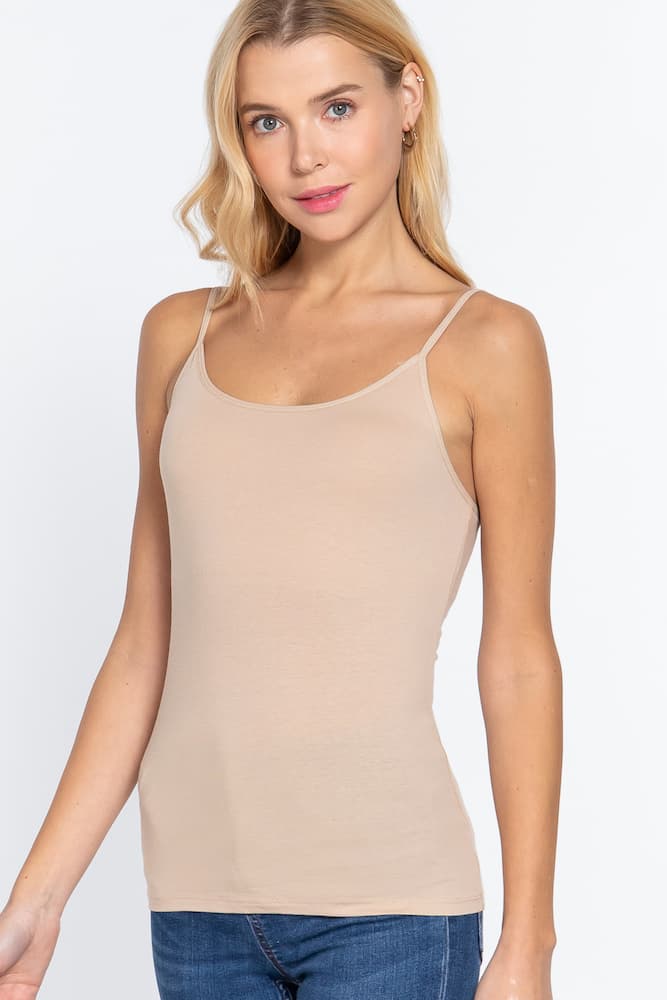 Active Basic Cropped Camisole Soft Taupe Bra