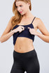 Active Basic Cropped Camisole True Navy Front Bra