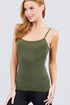 Active Basic Cropped Camisole True Olive Side