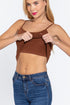 Active Basic Cropped Camisole Truffle Front