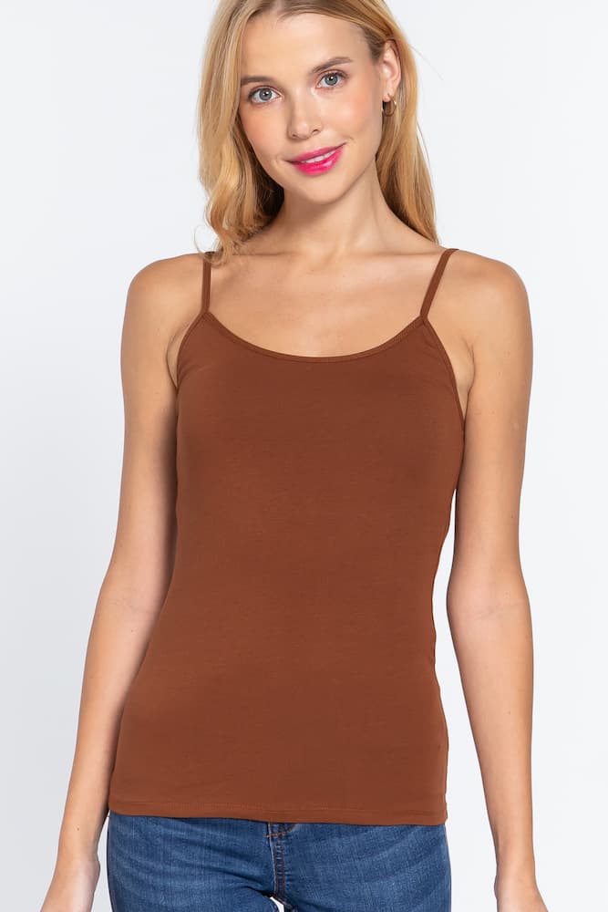 Active Basic Cropped Camisole Truffle