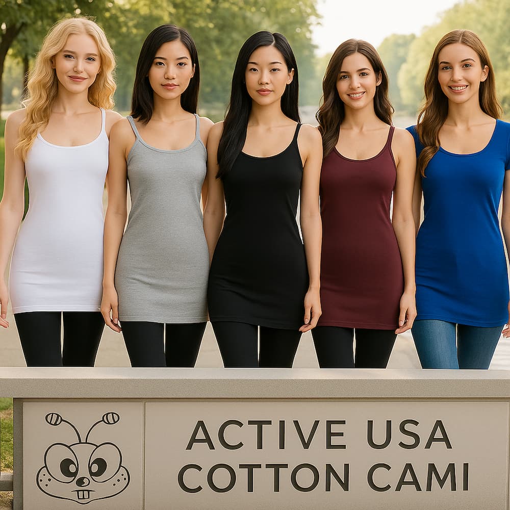 Active Cotton Cami Adjustable Straps