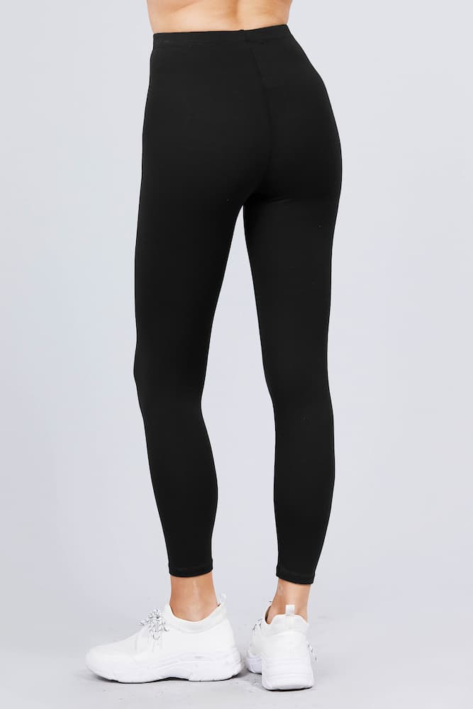 Active Cotton Leggings Black Back