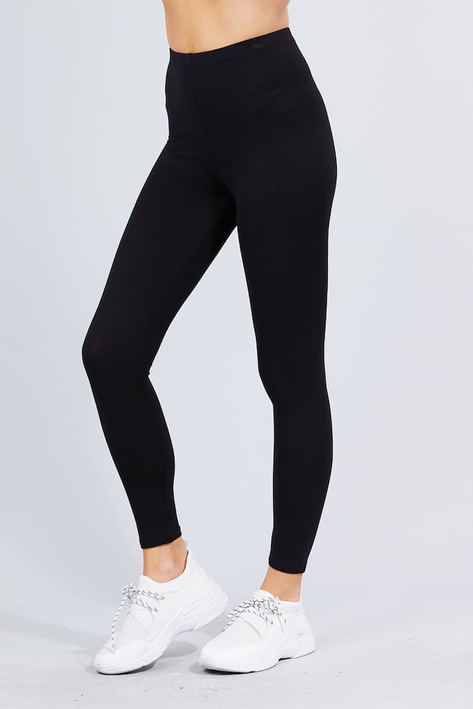 Active Cotton Leggings Black Side