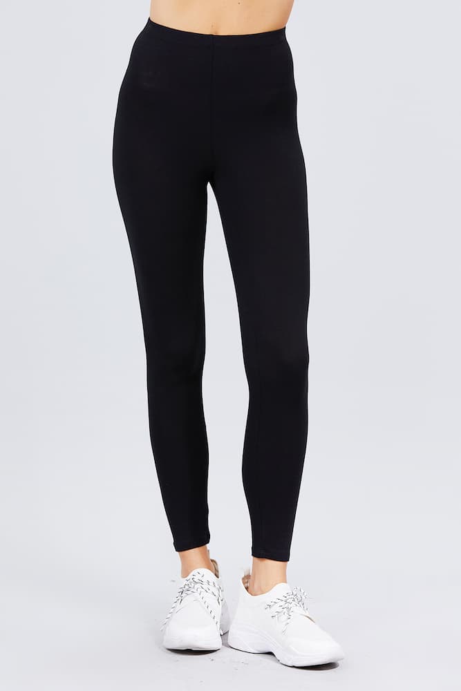 Active Cotton Leggings Black