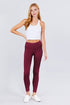Active Cotton Leggings Burgundy Front