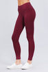 Active Cotton Leggings Burgundy Side