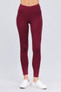Active Cotton Leggings Burgundy