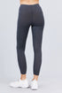 Active Cotton Leggings Charcoal Grey Back