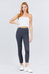 Active Cotton Leggings Charcoal Grey Front
