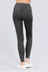 Active Cotton Leggings Deep Charcoal Back
