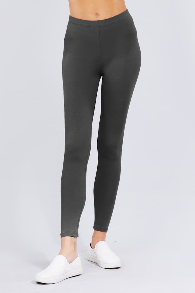 Active Cotton Leggings Deep Charcoal