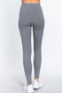 Active Cotton Leggings Heather Grey Back