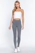 Active Cotton Leggings Heather Grey Front