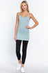 Adjustable Strap Tunic Cami Sky Blue Front