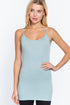 Adjustable Strap Tunic Cami Sky Blue 