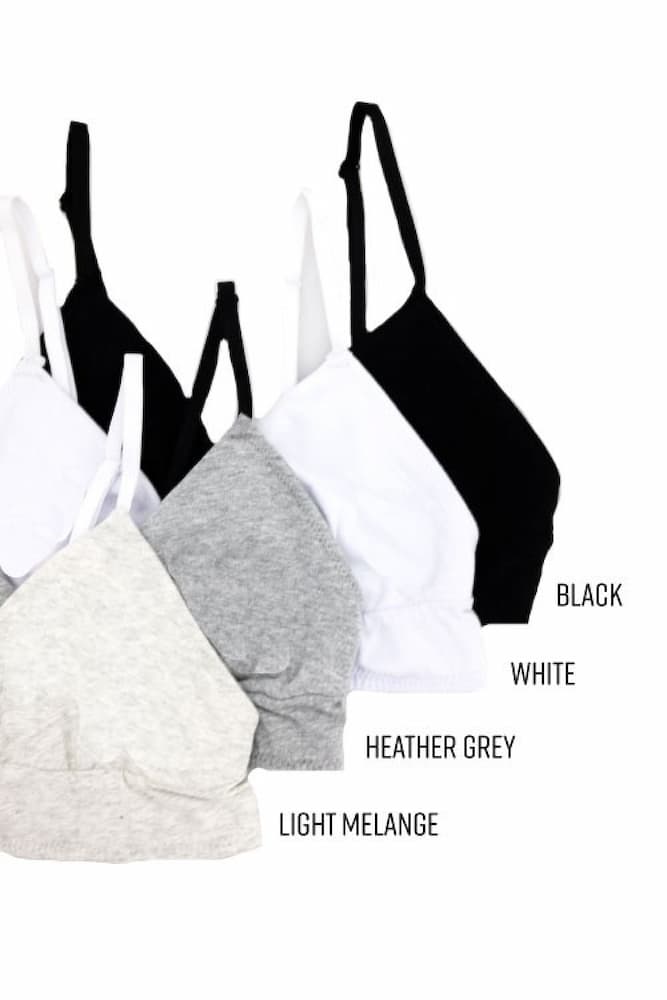 Anemone Cotton Bralette Color Comparison 