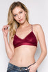 Anemone Lace Bralette Strappy Bralette Burgundy