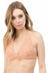 Anemone Lace Halter Bralette Light Camel